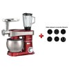 Multifunkční kuchyňský robot BestBerg BBR-2000R / 2000 W / 6 l / 6 rychlostí / červená  Sada na výrobu těstovin BRR-P ZDARMA
