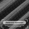 Napínací elastický žakárový potah na trojmístnou rohovou pohovku BestBerg / levá / šedá