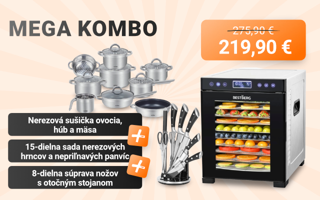 Kombo Sušička, hrnce a nože