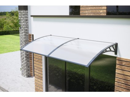 Hliníkový vchodový prístrešok BestBerg BBDA-J20 / 100 x 200 cm / sivý