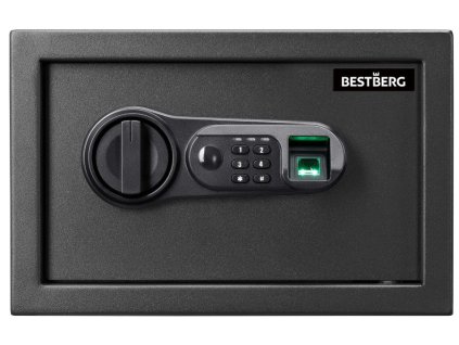 BestBerg BBSB-1F digitálny trezor na odtlačky prstov / 20 x 31 x 20 cm / čierny