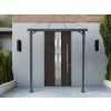 Hliníkový vchodový prístrešok BestBerg PD-3A / 3,3 m² / sivý