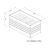 Vyvýšený záhradný záhon BestBerg VZ-1100D / 1100 l / 180 x 90 x 70 cm / červené drevo