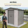 Záhradný domček BestBerg ZDB-2SD / 2,5 m² / 194 x 131 x 184 cm / biele drevo / sivá