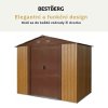 Záhradný domček BestBerg ZDB-4D / 4,1 m² / 236 x 174 x 206 cm / červené drevo / hnedá