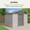 Záhradný domček BestBerg ZDB-7SD / 7,2 m² / 301 x 238 x 214 cm / biele drevo / sivá
