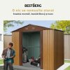 Záhradný domček BestBerg ZDB-9D / 9 m² / 279 x 324 x 211 cm / červené drevo / hnedá