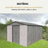 Záhradný domček BestBerg ZDB-9SD / 9 m² / 279 x 324 x 211 cm / biele drevo / sivá