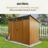 Záhradný domček BestBerg ZDSL-4D / 4,6 m² / 238 x 194 x 202 cm / červené drevo / hnedá