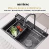 Multifunkčný smart drez BestBerg BBSS-20 / 75 x 45 x 22 cm / nerezová oceľ