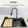 Multifunkčný smart drez BestBerg BBSS-10 / 75 x 45 x 22 cm / nerezová oceľ