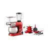 MEGAKOMBO Multifunkčný kuchynský robot BestBerg BBR-1900R + 15dielna sada riadu s mramorovým povrchom BestBerg BBN-1015R / červená