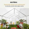Skleník so základňou BestBerg SH-9 / 9 m² / 480 x 182 x 208 cm / strieborná