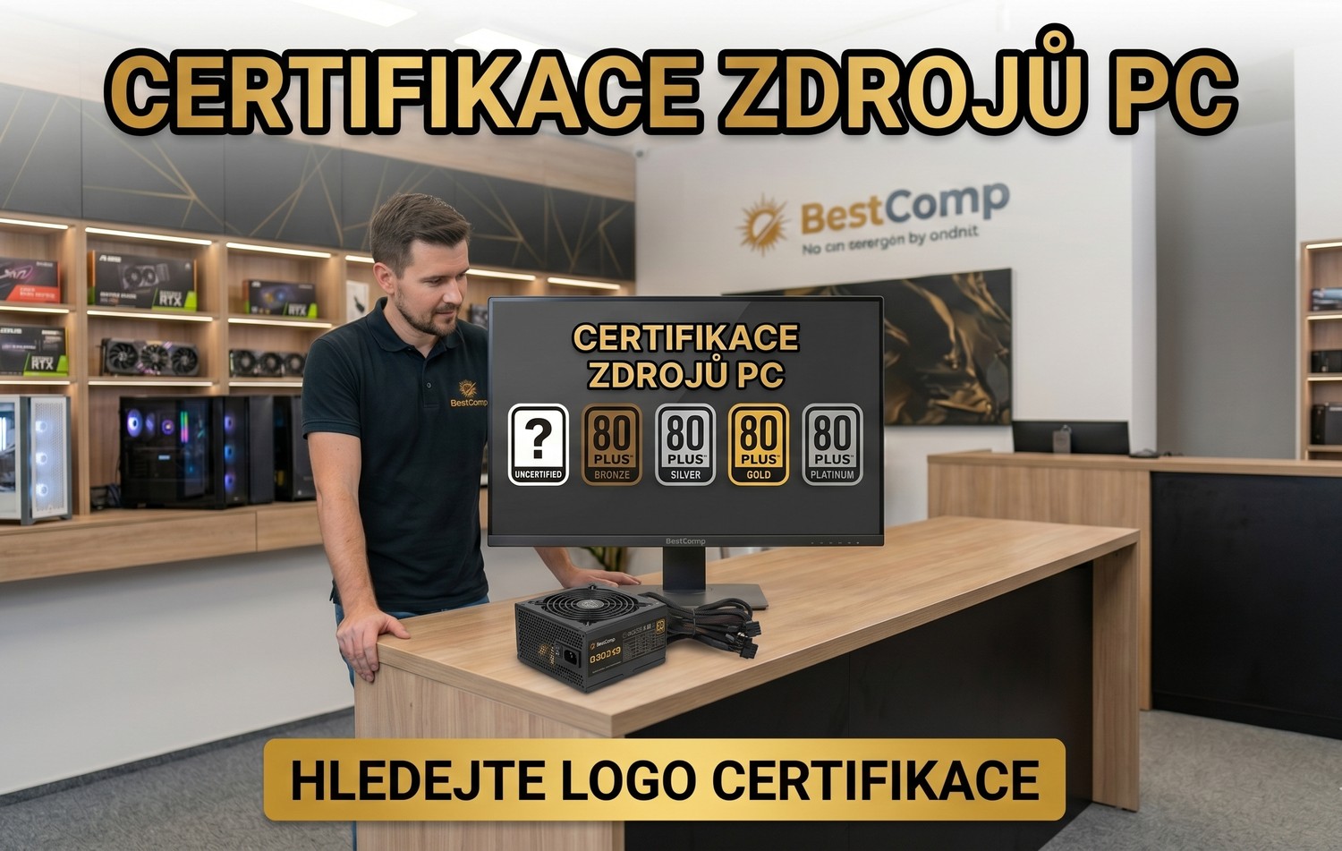 Zdroj PC bez certifikace, Bronze, Silver, Gold nebo Platinum – jaký je rozdíl a který vybrat?