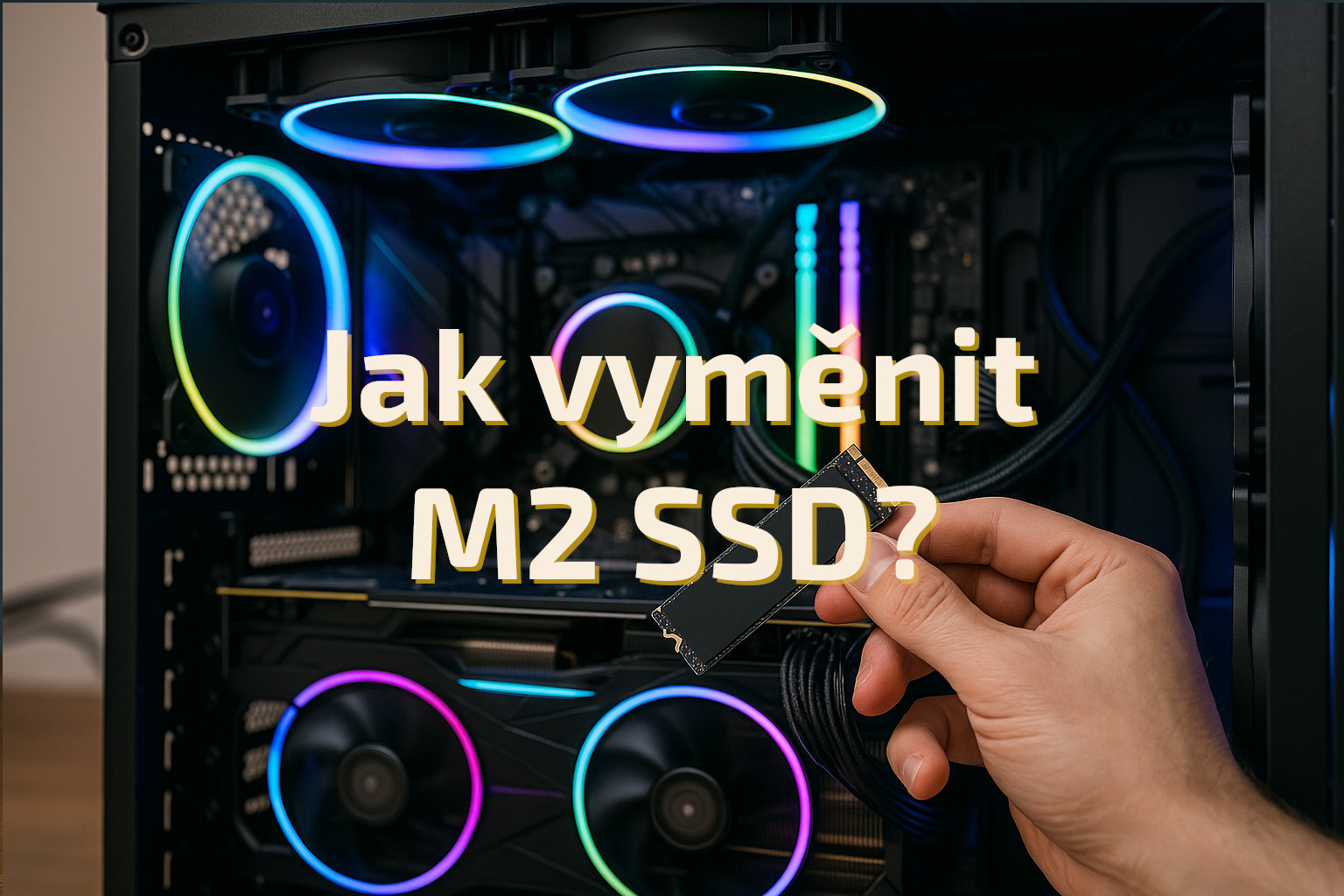 Jak vyměnit M2 SSD NVME disk v herním počítači - návod krok za krokem