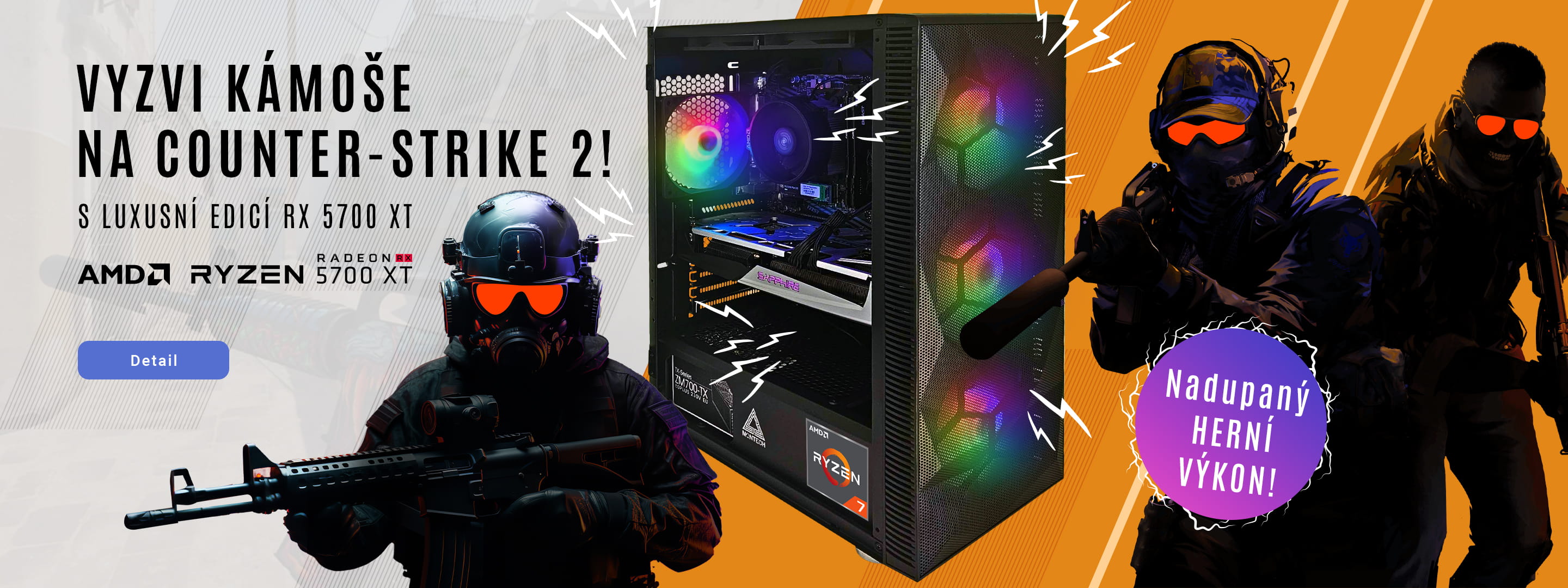 VYZVI KÁMOŠE NA COUNTER-STRIKE 2! S RYZENEM 7 A LUXUSNÍ EDICÍ SAPPHIRE RX 5700 XT!