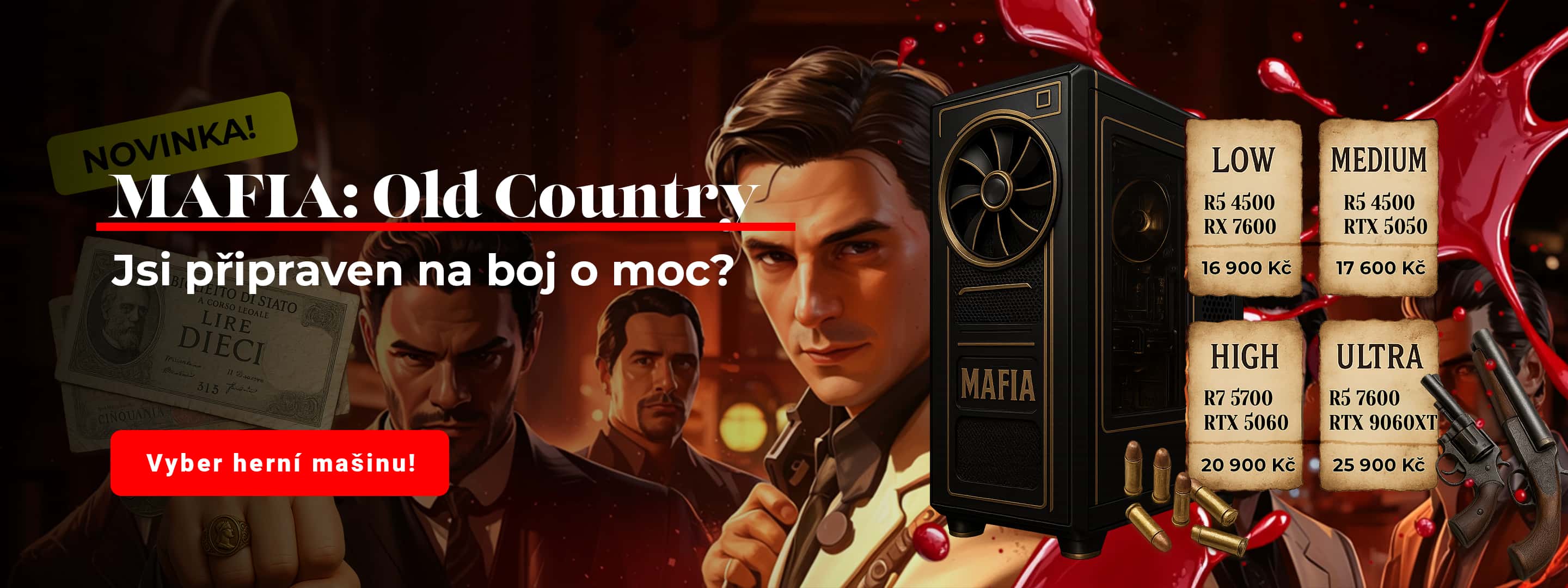 MAFIA: The Old Country - herní pc na mafii