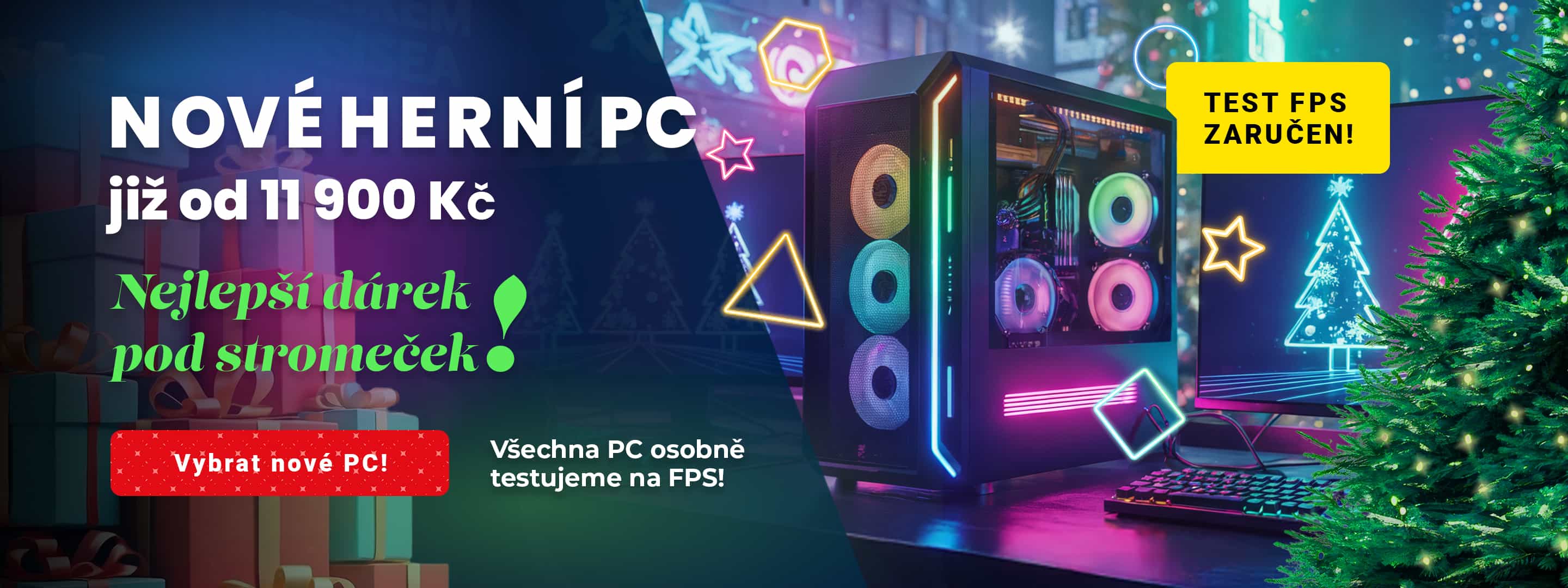 Vánoce 2025 na BestCompu - vyber si ten nejlepší herní počítač pod stromeček