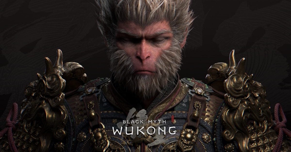 Herní počítač BestComp postavený na hraní Black Myth: Wukong, sestava s odkrytou bočnicí a scéna ze hry na monitoru