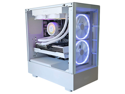 AMD RX 9070 XT 16GB + RYZEN 7 7800X3D + NZXT H5 Elite White