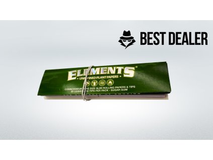 Papírky Elements Green KS + Filtry