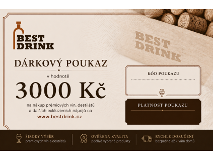 Dárkový poukaz v hodnotě 3000kč