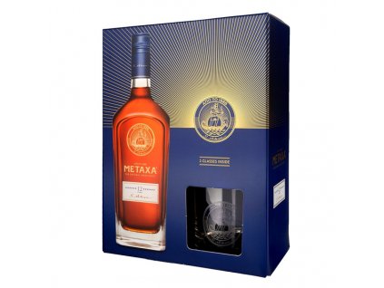 Metaxa 12* 0,7 l + sklenky