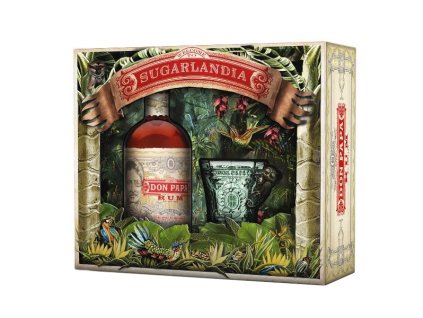 Don Papa Rum 0,7 l (stará receptura) kazeta se skleničkou