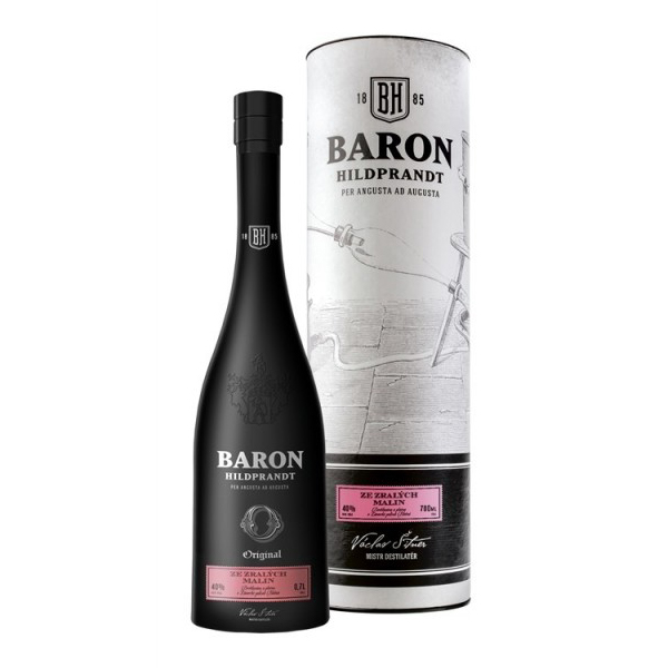 Baron Hildprandt ze zralých malin v dárkové tubě 0,7 l