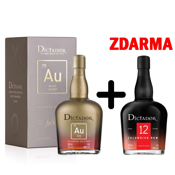 Dictador Aurum 0,7 l + Dictador 12 Y.O. 0,7l ZDARMA