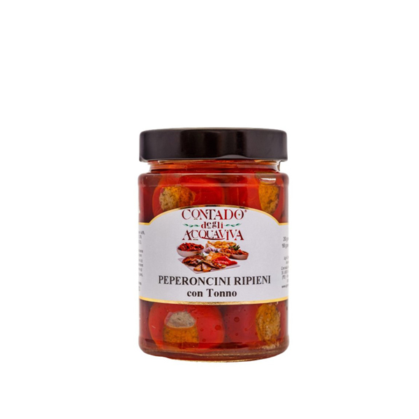 Contado Chilli papričky plněné tuňákem 280 g Contado Chilli papričky plněné tuňákem 280 g