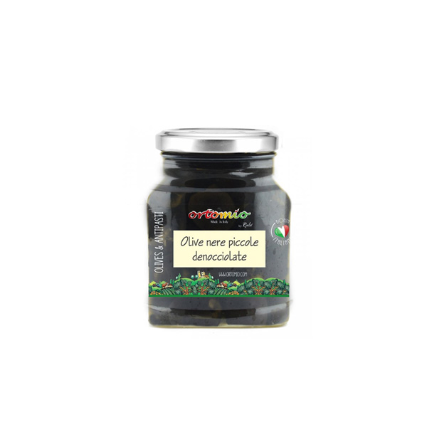 Ortomio černé olivy ve slaném nálevu 280 g