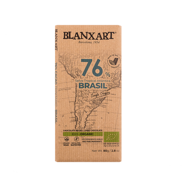 Blanxart tmavá čokoláda Brasil 76% 80 g