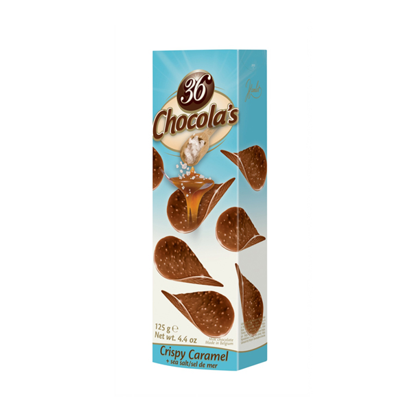 Chocola´s čokoládové chipsy s oříšky slaný karamel 125 g