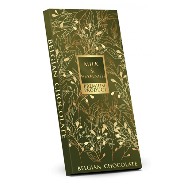 Premium Chocolate Belgická mléčná čokoláda s oříšky 400g