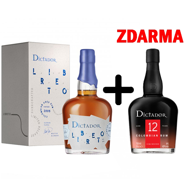 Dictador Libreto AO 2005 42% 0,7 l + Dictador 12 Y.O. ZDARMA