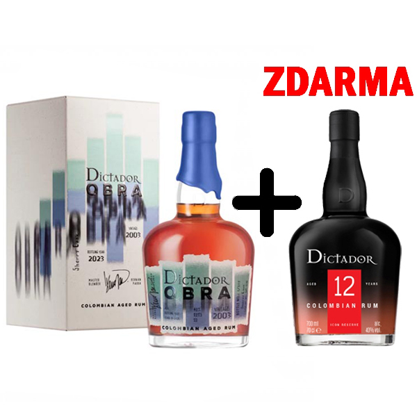 Dictador OBRA Sherry 2003 0,7l 40% + Dictador 12 Y.O. ZDARMA