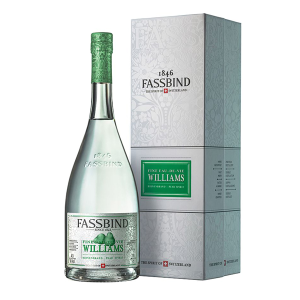 Fassbind Eau De Vie Williams Hruška 43% 0,7 l (karton)