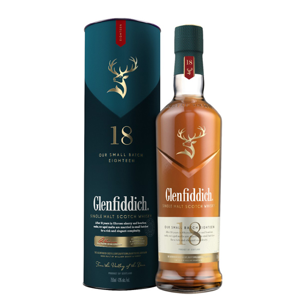 Glenfiddich 18y 40% 0,7 l (tuba)