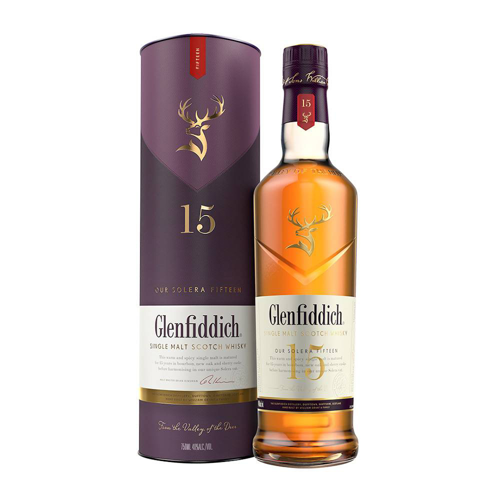 Glenfiddich 15 letá 40% 0,7l (dárkové balení kazeta)