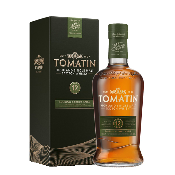 Tomatin 12y 43% 0,7 l (kazeta)