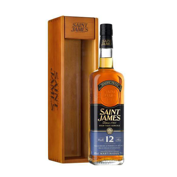 Rum St.James Vieux 12y 43% 0,7l (Dřevěný obal)