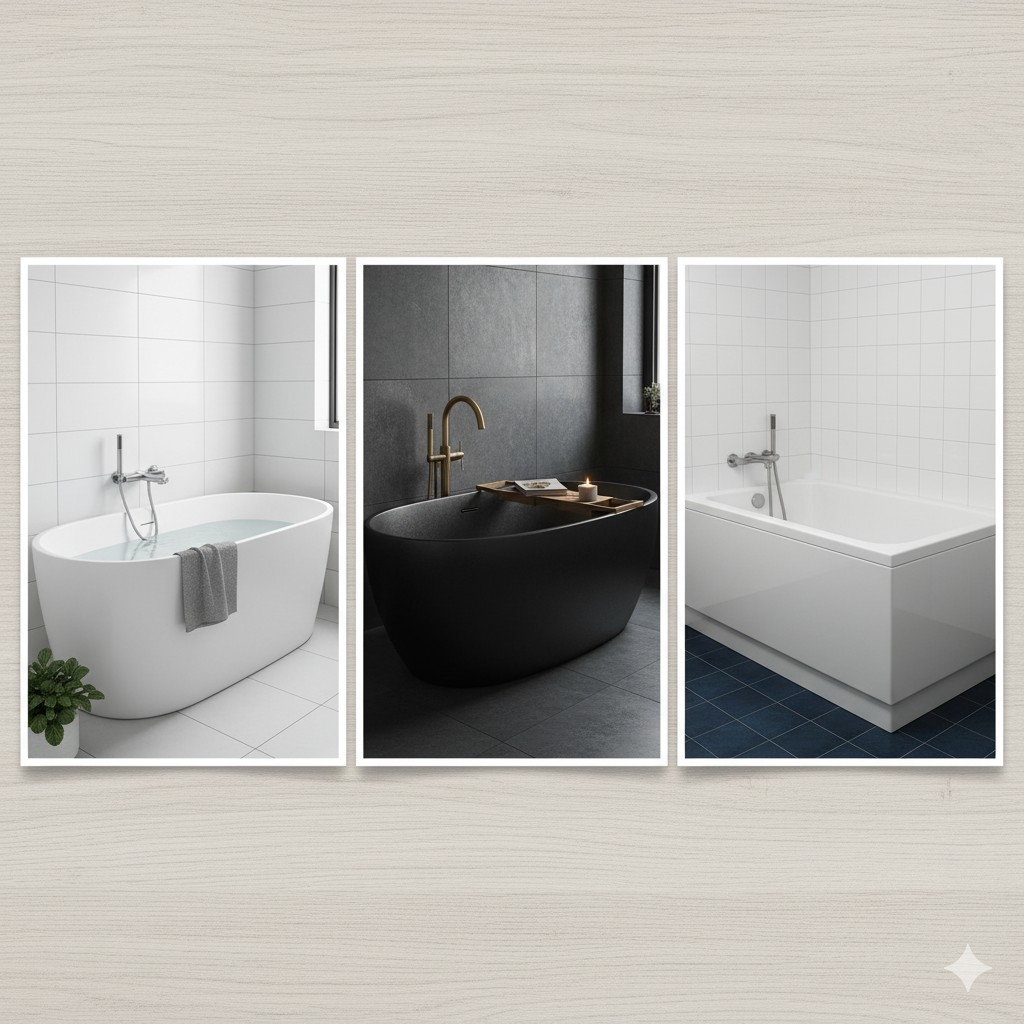 Jak vybrat ideální vanu pro vaši koupelnu: Průvodce materiály a tvary