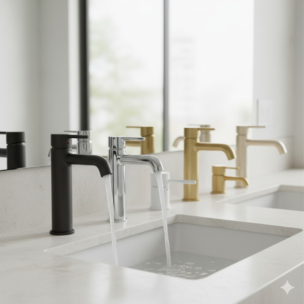 Výběr koupelnové baterie: Typ, tvar, barva pro dokonalost