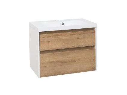 EBS Duomo 81 cm Bílá lesklá Galerka Zrcadlová skříňka