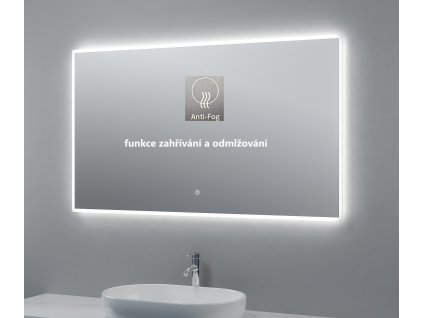 Besteco Koupelnové LED Zrcadlo Bright Silver 120x70 cm, Široký Formát, CCT Technologie (2700K-6500K), Plynulá Změna Chromatičnosti, Dotykový Senzor s Pamětí Nastavení, Ultra Tenká Hloubka 3 cm, Hliníkový Rám