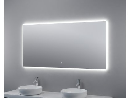 BESTECO Bright Silver 140x70 cm LED zrcadlo s nastavitelným osvětlením a dotykovým spínačem detail