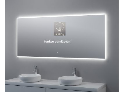 Besteco Luxusní Velkoformátové LED Zrcadlo Bright Silver s CCT, Anti-Fog a Dotykovým Spínačem, 160 x 70 cm