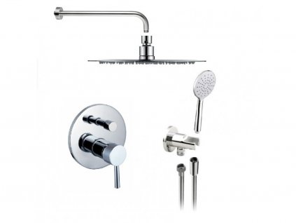 Kompletní podomítková sprchová sada BESTECO ECCO se dvěma výstupy v lesklém chromu a instalačním BOXem, kód BE-ECCO-BOX-SET