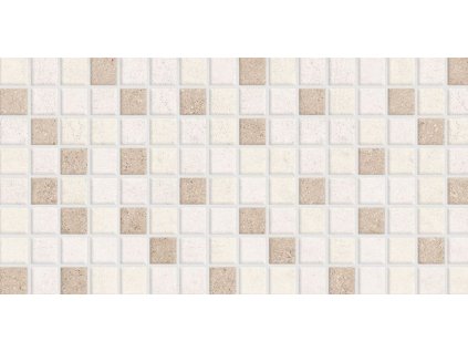 RAKO Form Plus WARMB698 béžový dekorativní obklad 20x40 cm imitace mozaiky detail povrchu